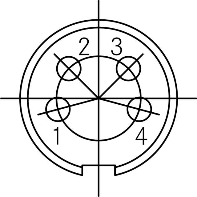 C091 31H004 101 2 Amphenol Tuchel Industrial  Circular Connector Assemblies